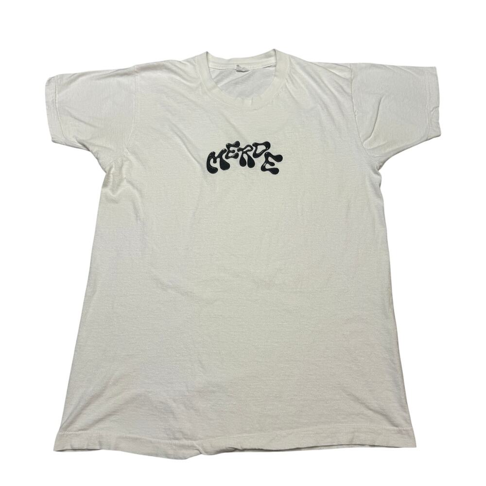 Vintage 90s BVD Merde Single Stitch Short Sleeve T Shirt Men's 19x28 Made in USA